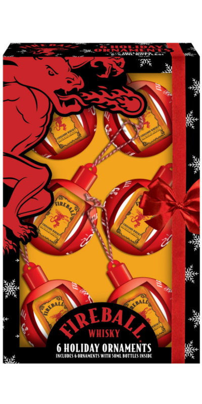 Fireball Holiday Ornaments 50ml 6 Pack Bayfields Liquor Superstore