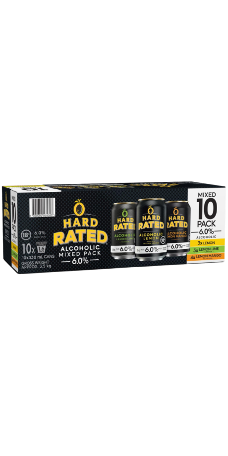 Hard Rated Alcoholic Mixed 6% 10 Pack Cans Bayfields Liquor Superstore