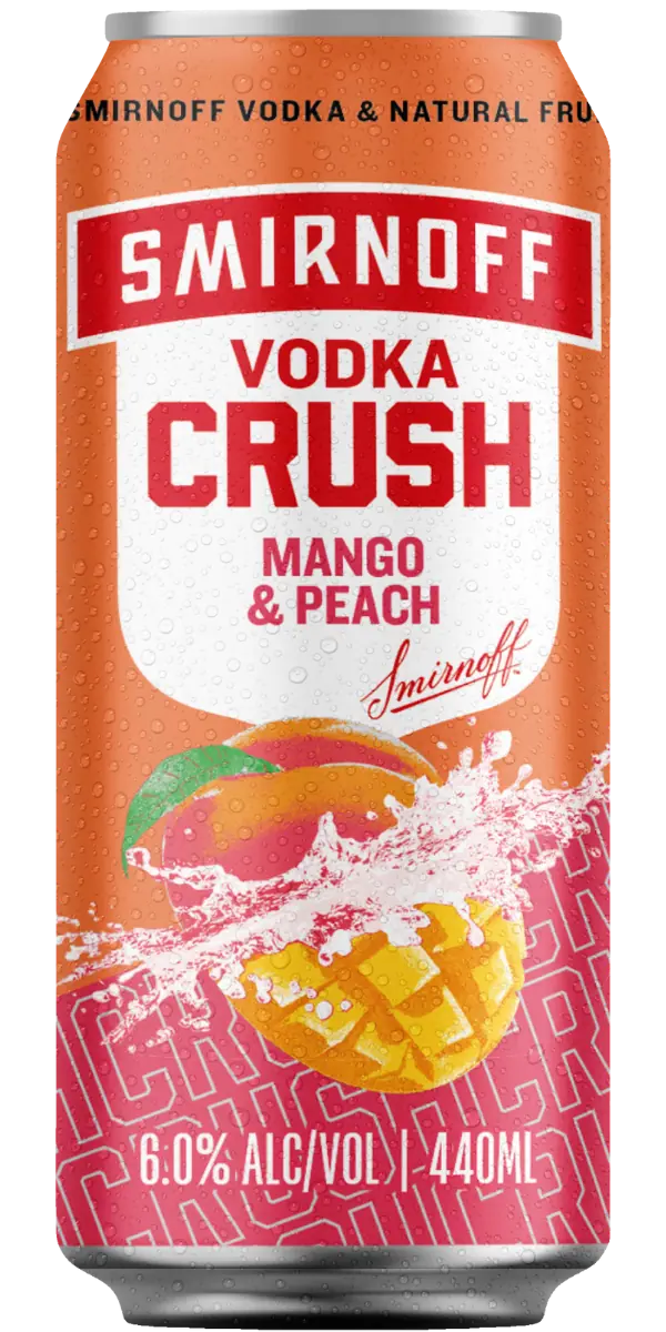 Smirnoff Vodka Crush Mango & Peach 440ml Bayfields Liquor Superstore