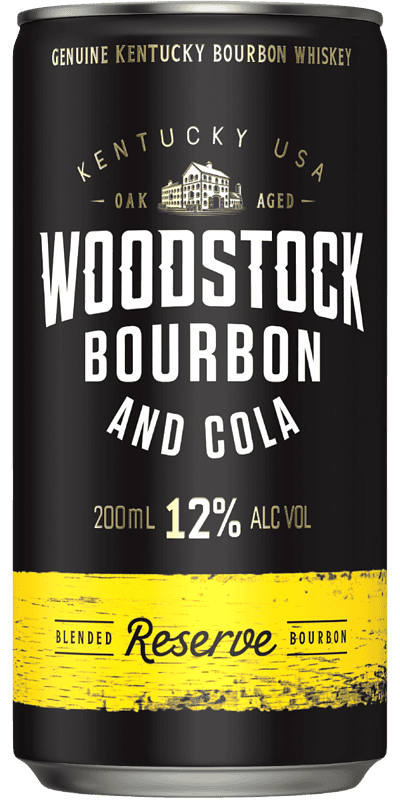 Woodstock Bourbon & Cola 12% Can 200ml Bayfields Liquor Superstore