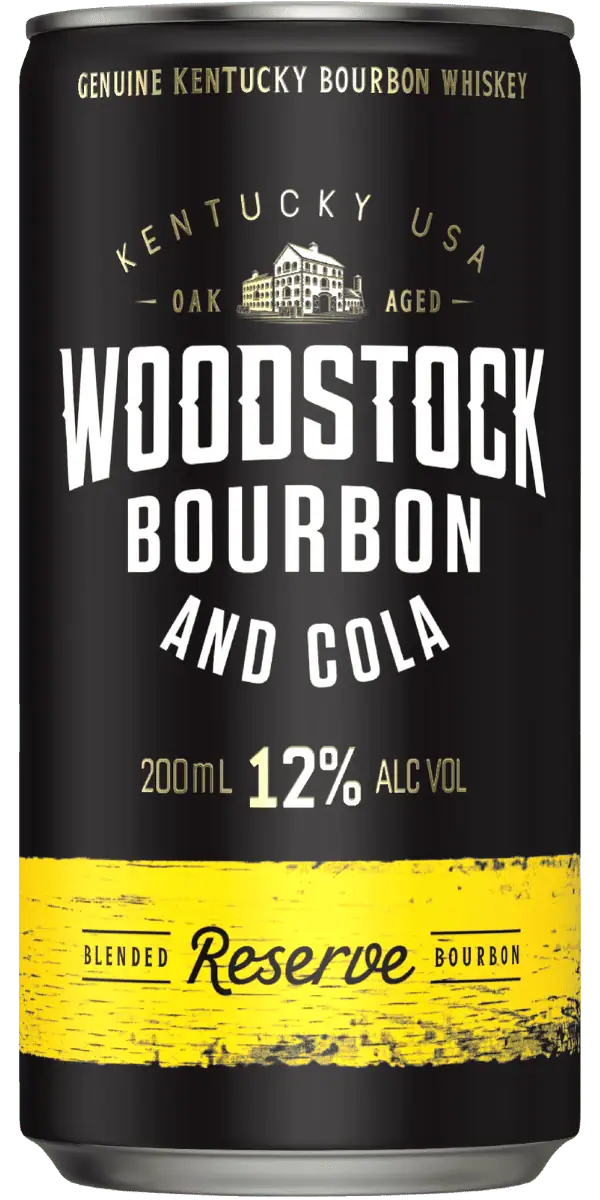 Woodstock Bourbon & Cola 12% Can 200ml Bayfields Liquor Superstore