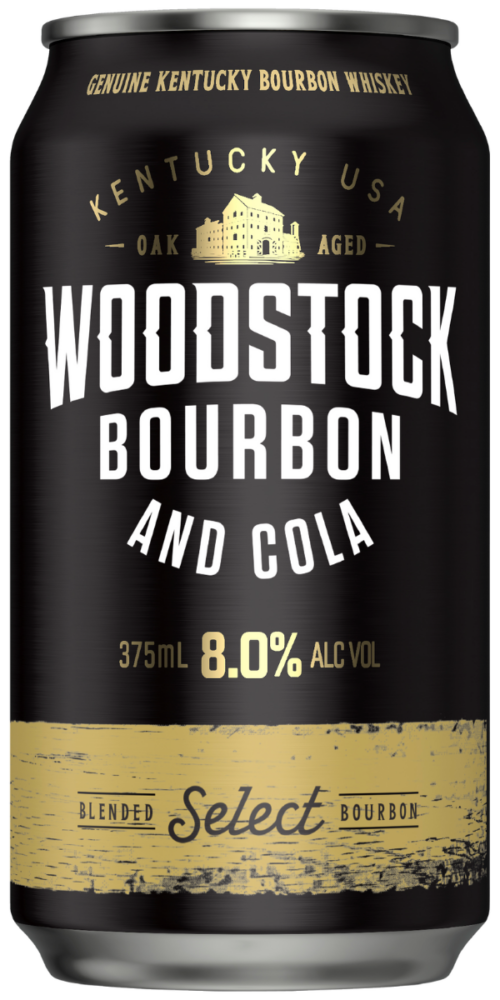 Woodstock Bourbon & Cola 8% Can 375ml Bayfields Liquor Superstore